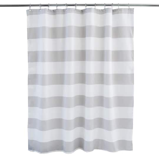 Elle Décor Gray Jacquard Weave Shower Curtain